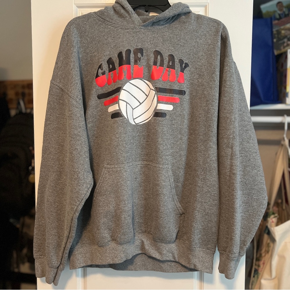 Volleyball Game Day Hoodie Size Large